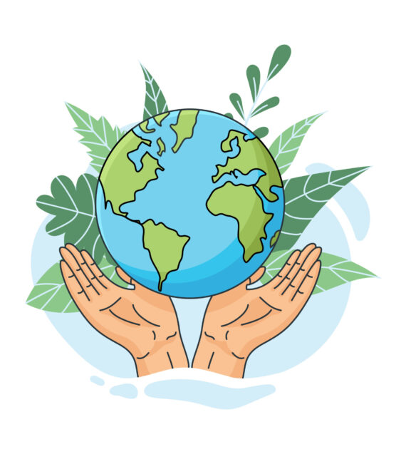 save-the-planet-hands-holding-globe-earth-earth-day-concept-illustration-of-icons-about-environmental-protection-and-nature-conservation-vector